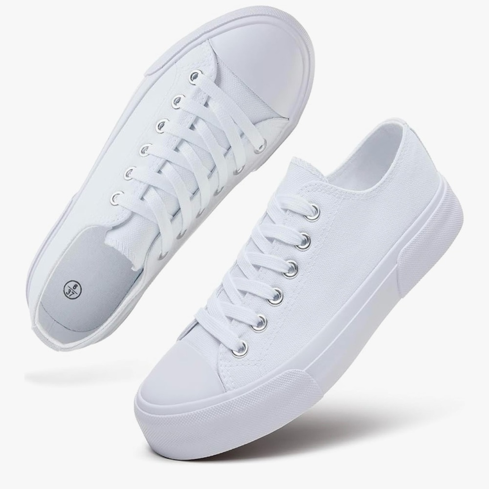 Classic White Canvas Sneakers